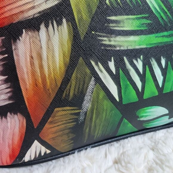 Rainbow Hawaiian Floral Print Tote Purse with Matching Wallet - Picture 12 of 13